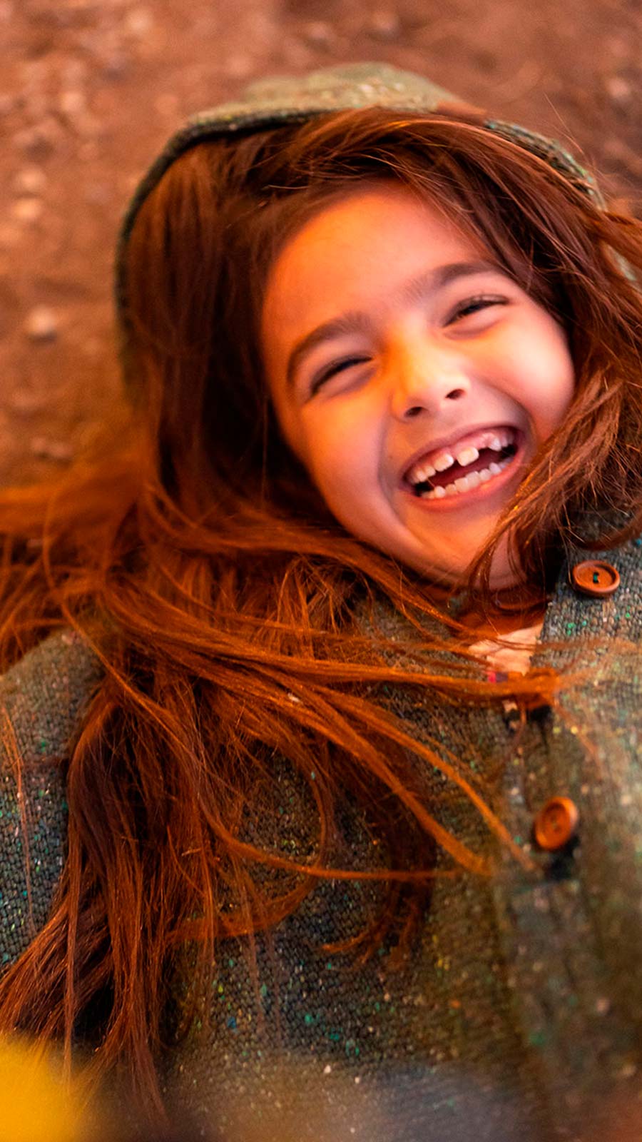 poncho verde para niños