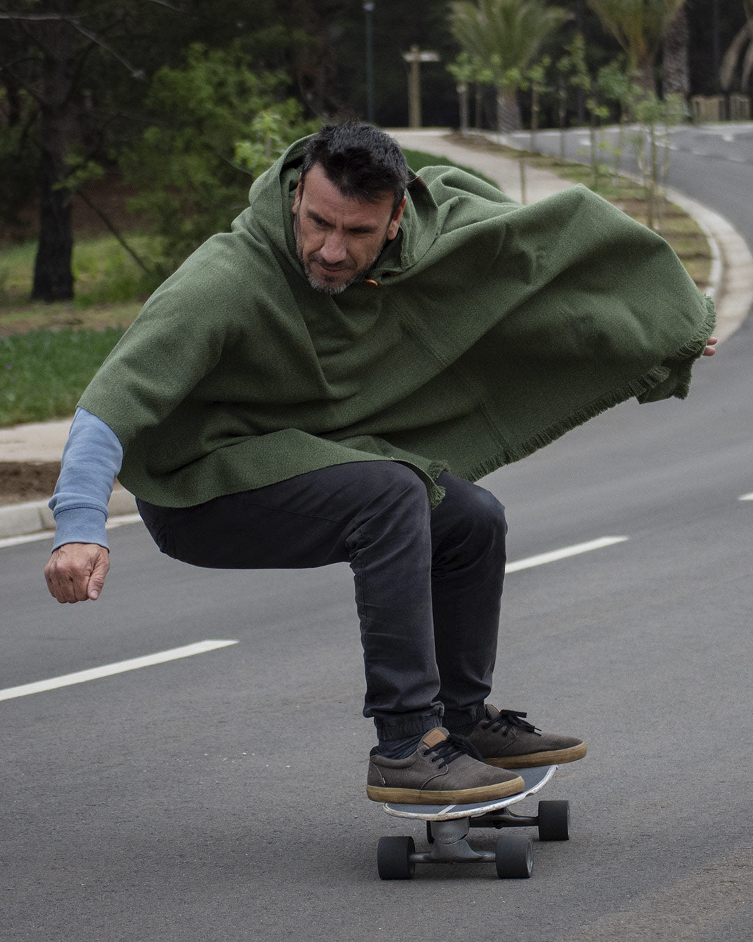 Poncho Verde + Strap anteojos de regalo